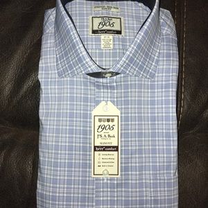 1905 brand new button down blue windowpane